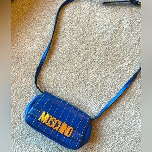 Moschino💎Bule Fashion crossbody bag